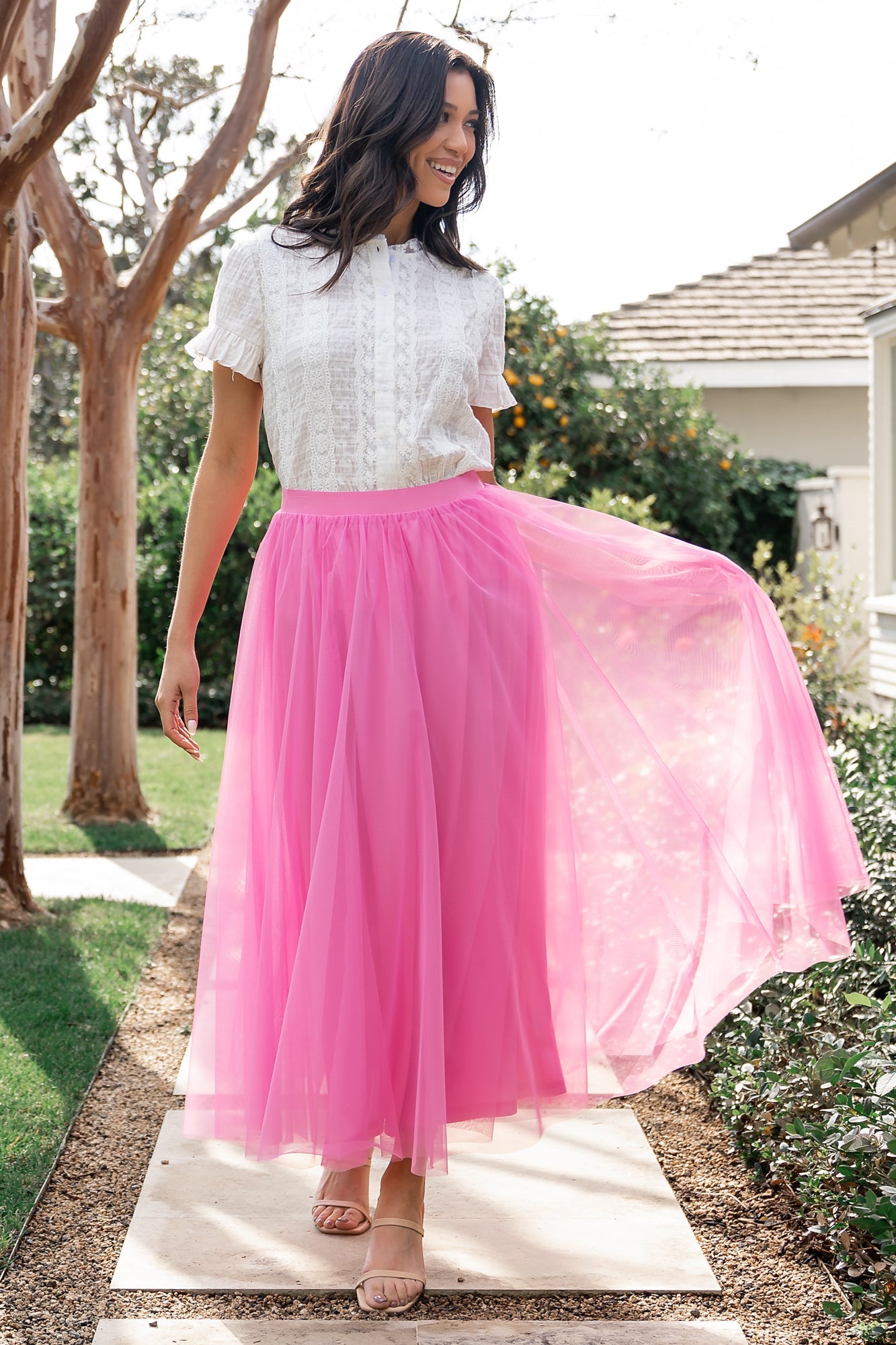 Pink Tulle Skirt with Elastic Waistband – Baltic Born