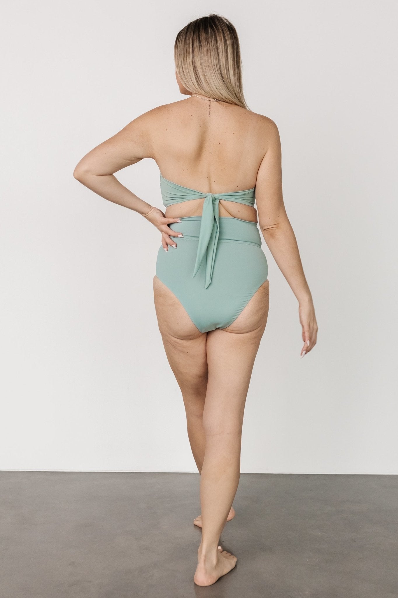 Baltic Born Milos Adjustable Bikini Top in Sage | Removable Pads