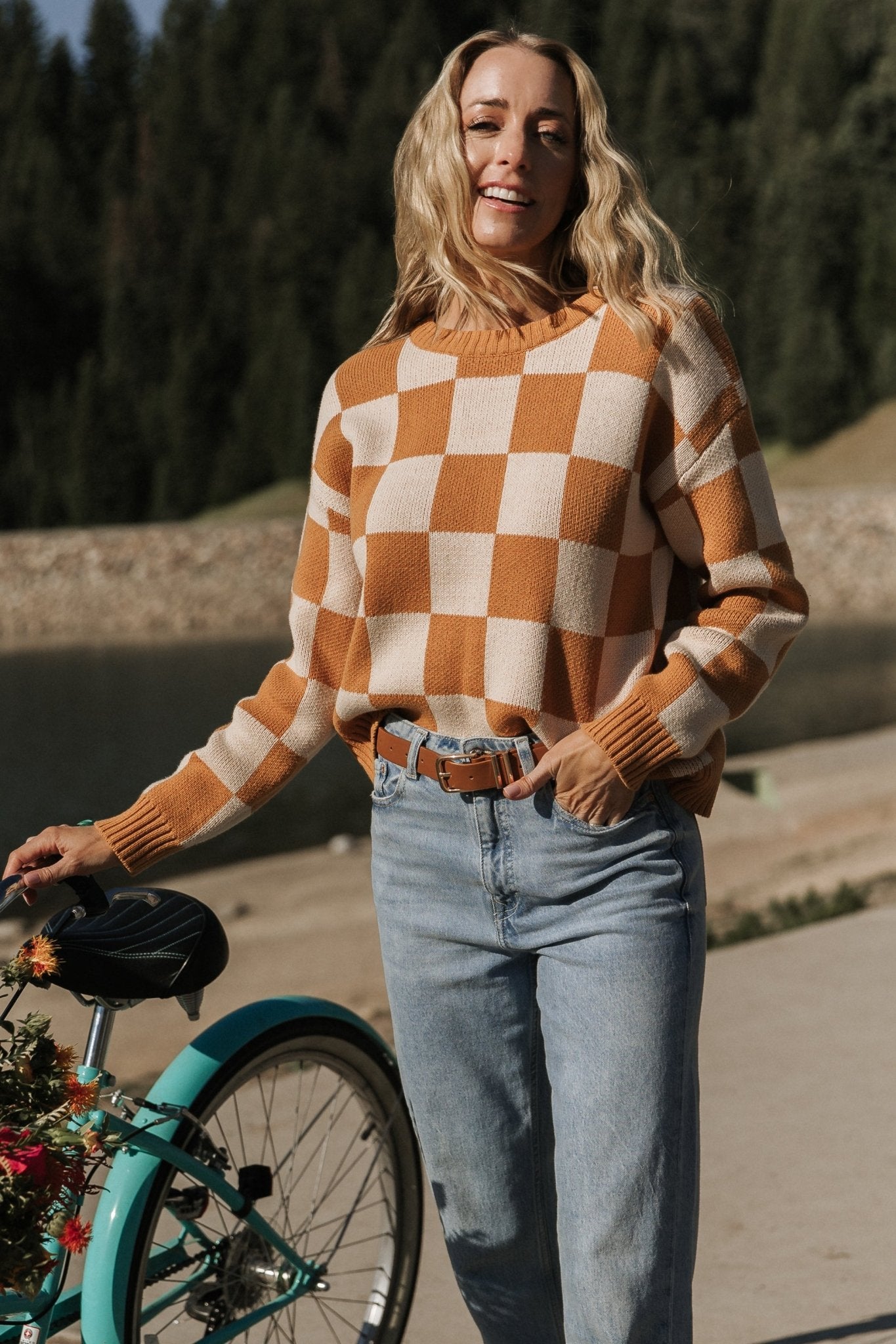 Pumpkin Spice Checkered Sweater | Baltic Born Cozy Cotton Blend
