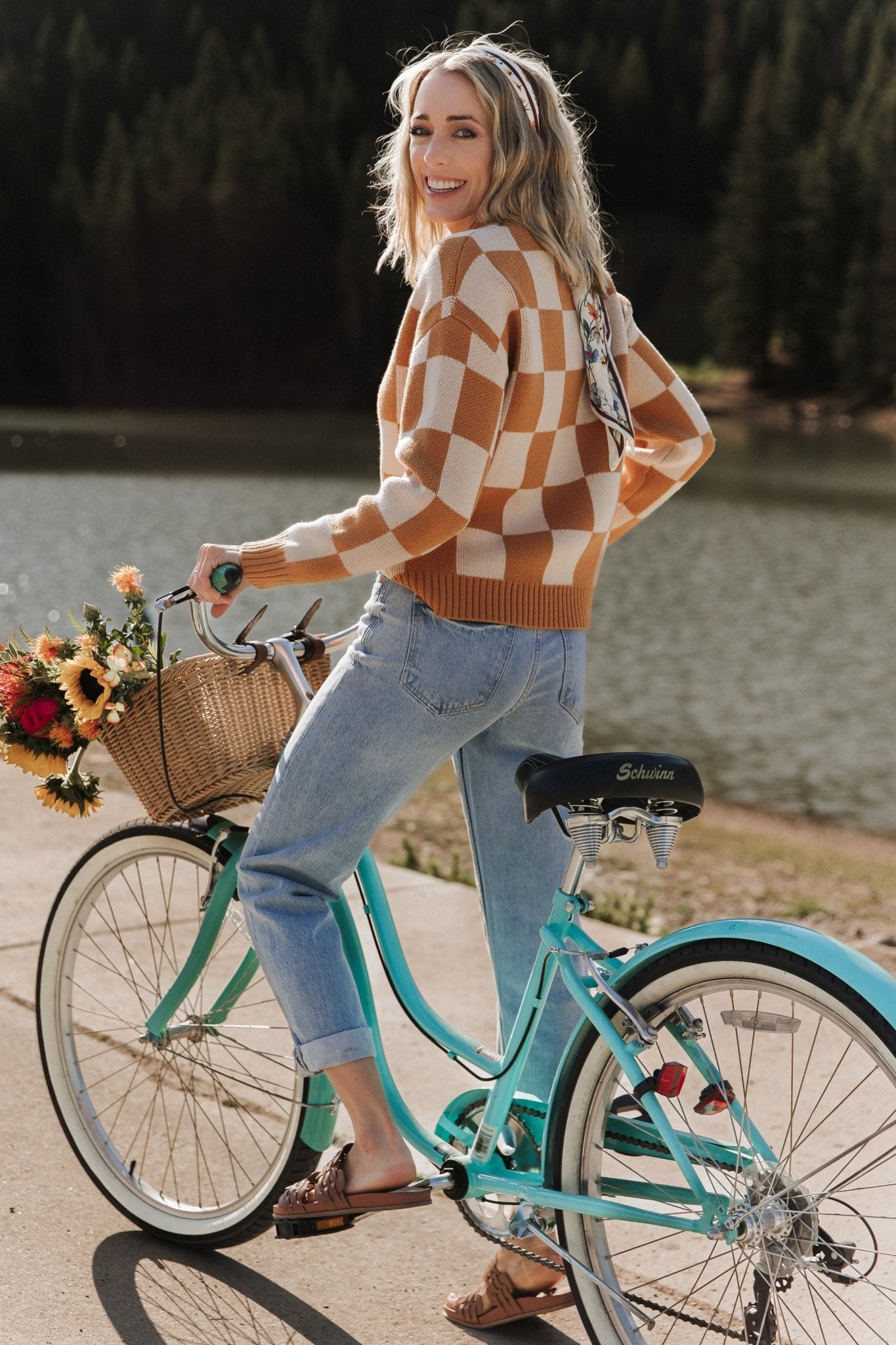 Pumpkin Spice Checkered Sweater | Baltic Born Cozy Cotton Blend