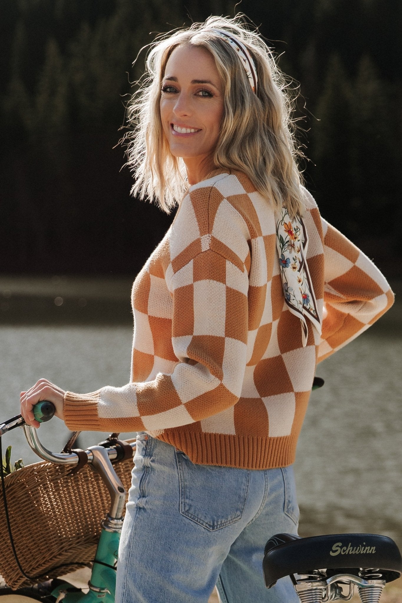 Pumpkin Spice Checkered Sweater | Baltic Born Cozy Cotton Blend