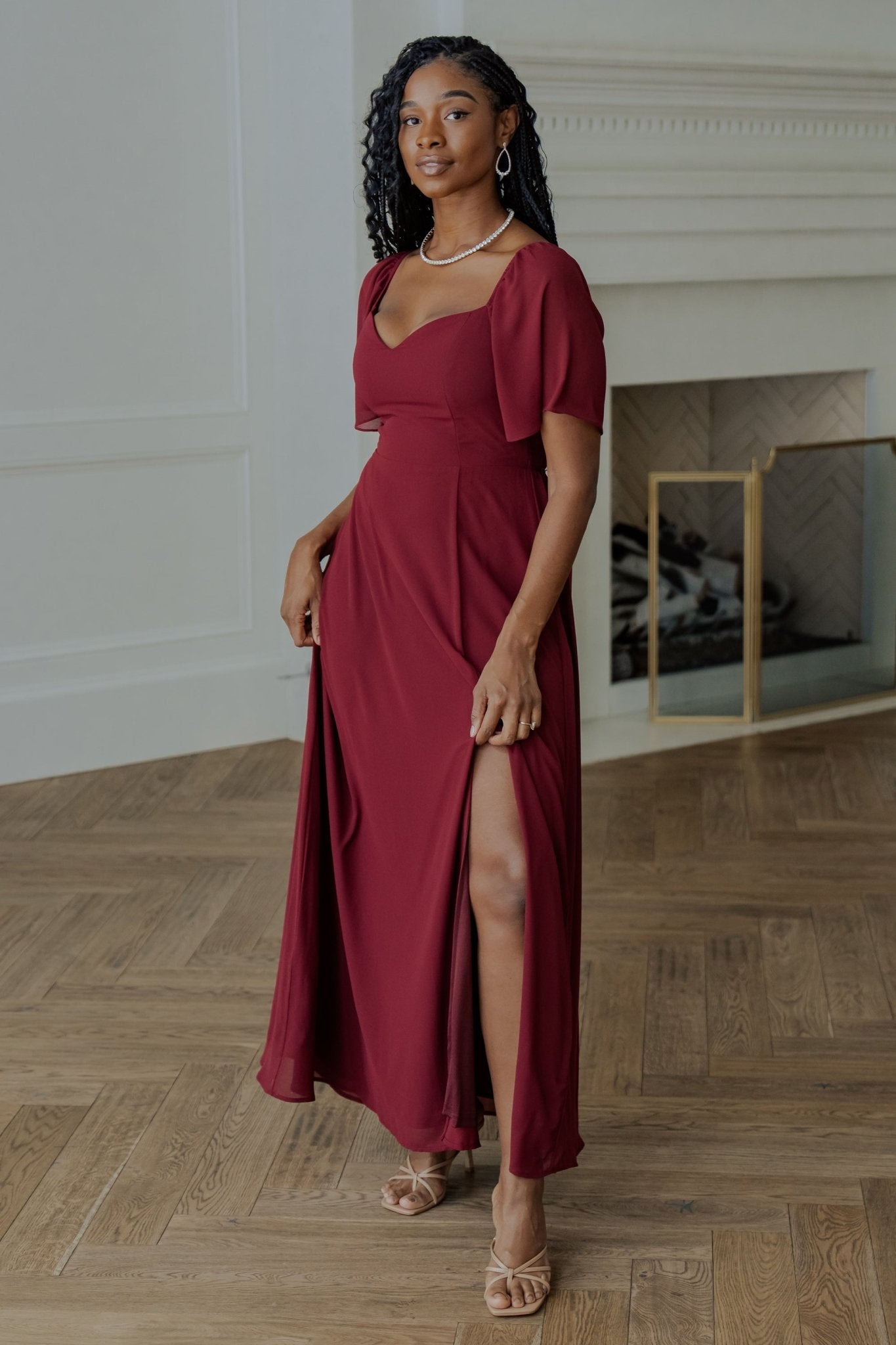 Mulberry Sweetheart Maxi Dress with Smocked Back | Baltic Born