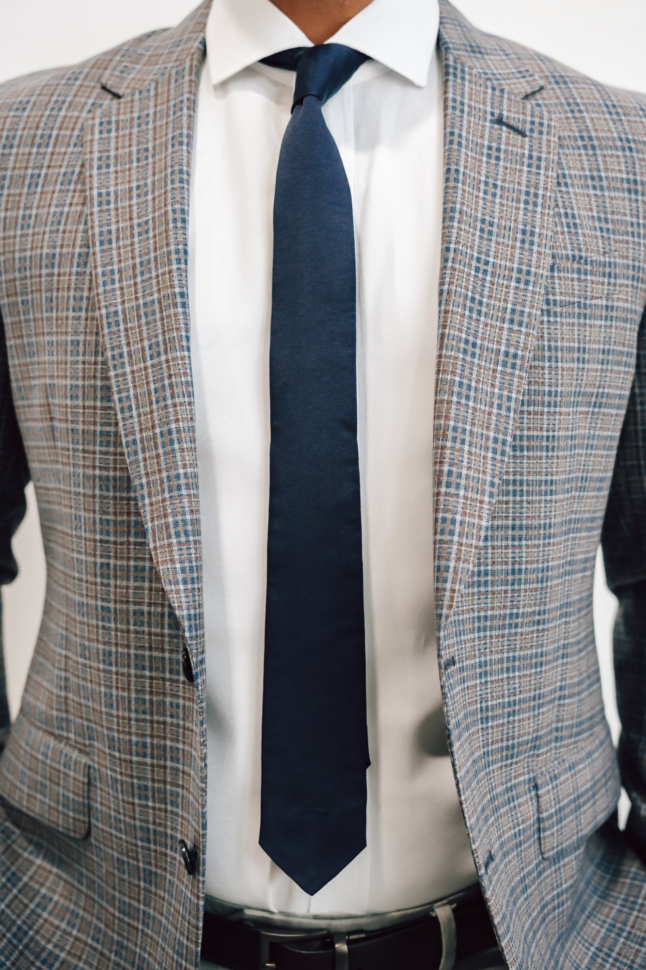 Navy Skinny Satin Tie | Classic 2.5" Wide Necktie