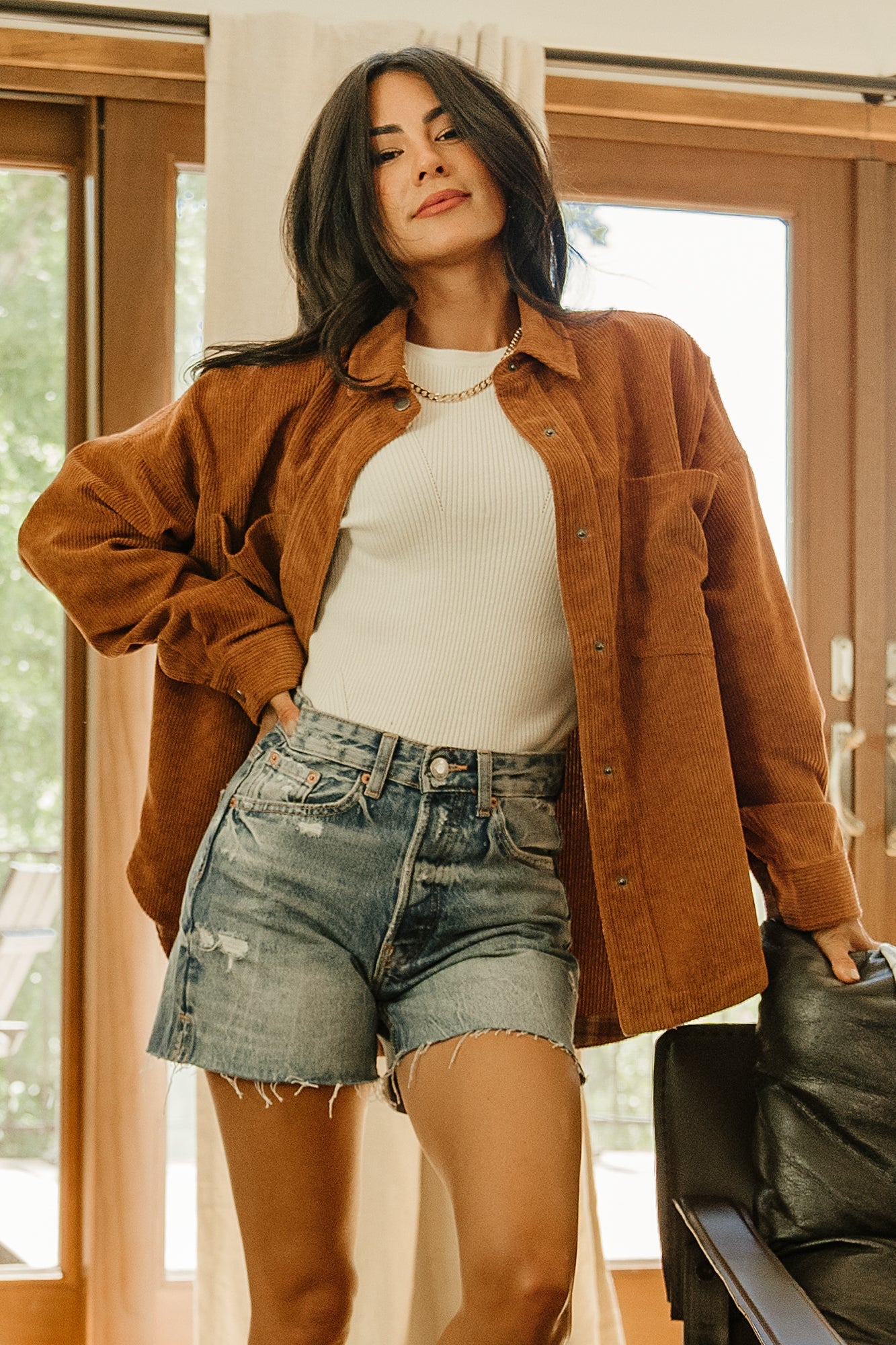 Davis Corduroy Shacket Jacket in Spice – Baltic Born Exclusive