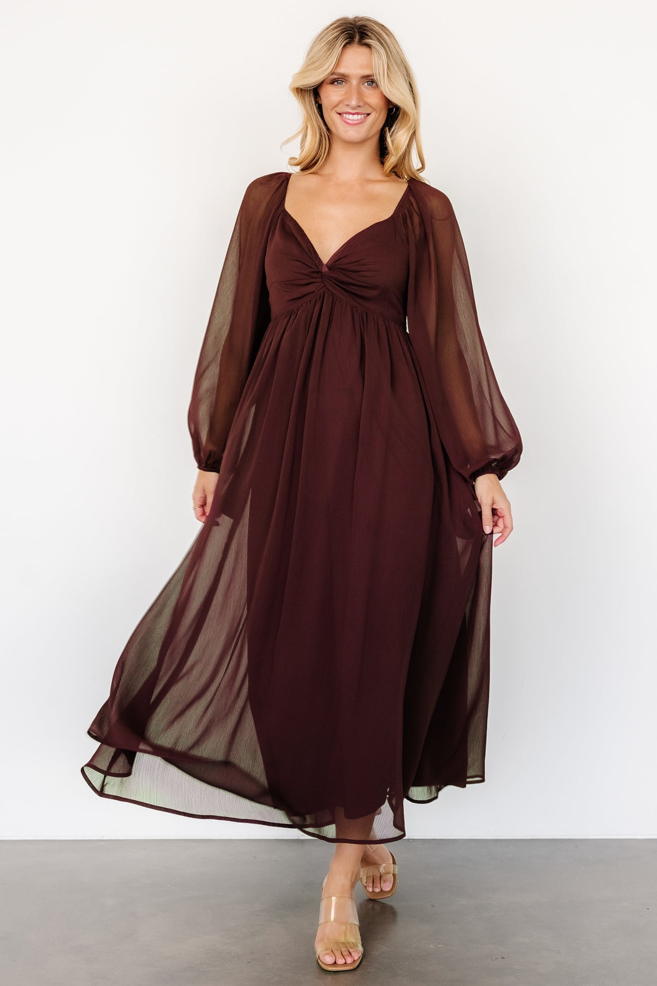 Mahogany Dione Midi Dress for Special Occasions | Baltic Born