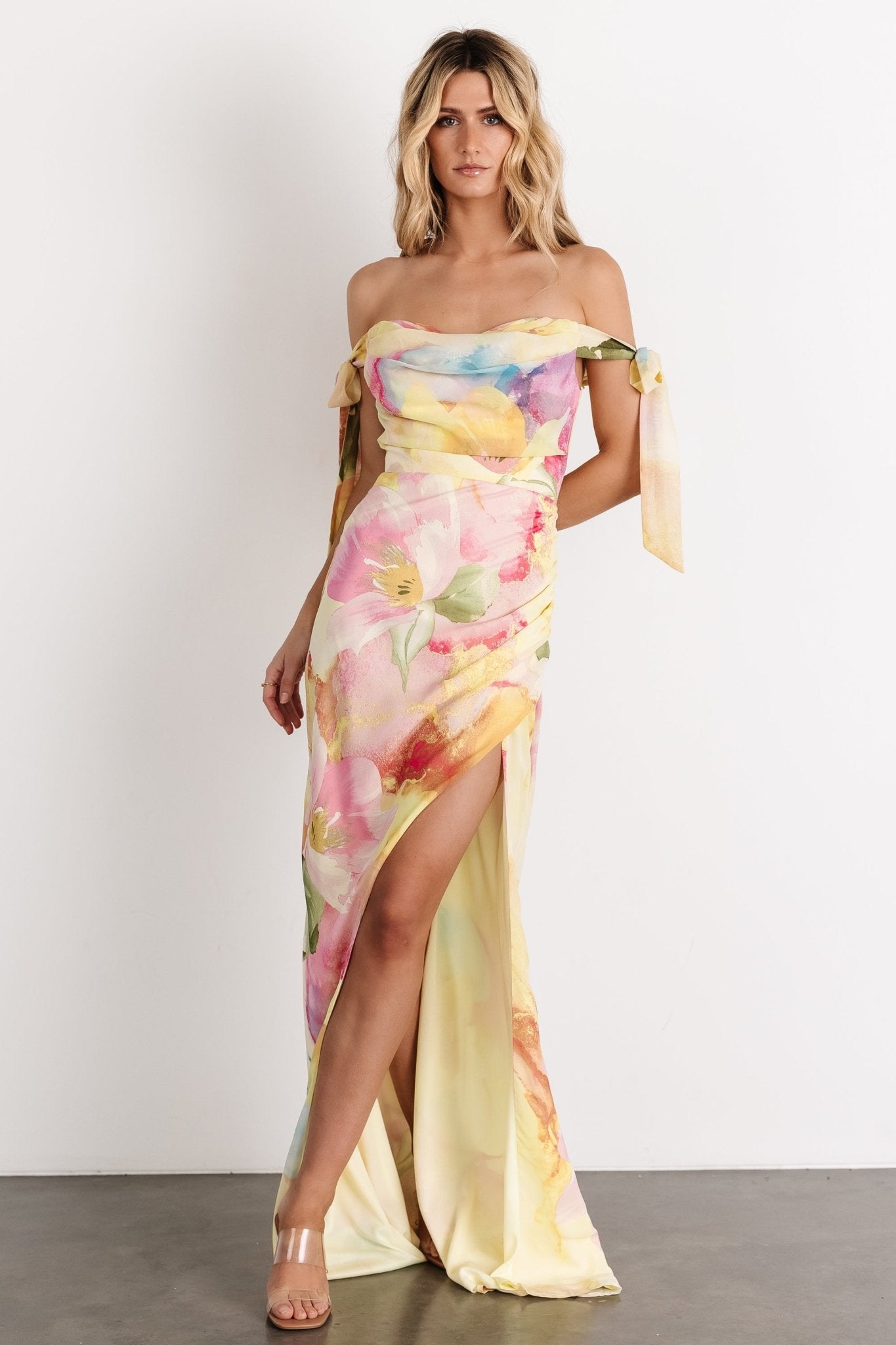 Ballegra Floral Off Shoulder Maxi Dress - Baltic Born Exclusive