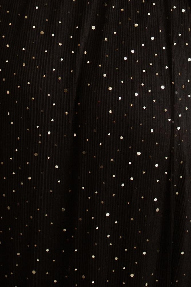 Abigail Sparkle Maxi Dress Fabric Swatch - Black Sequins