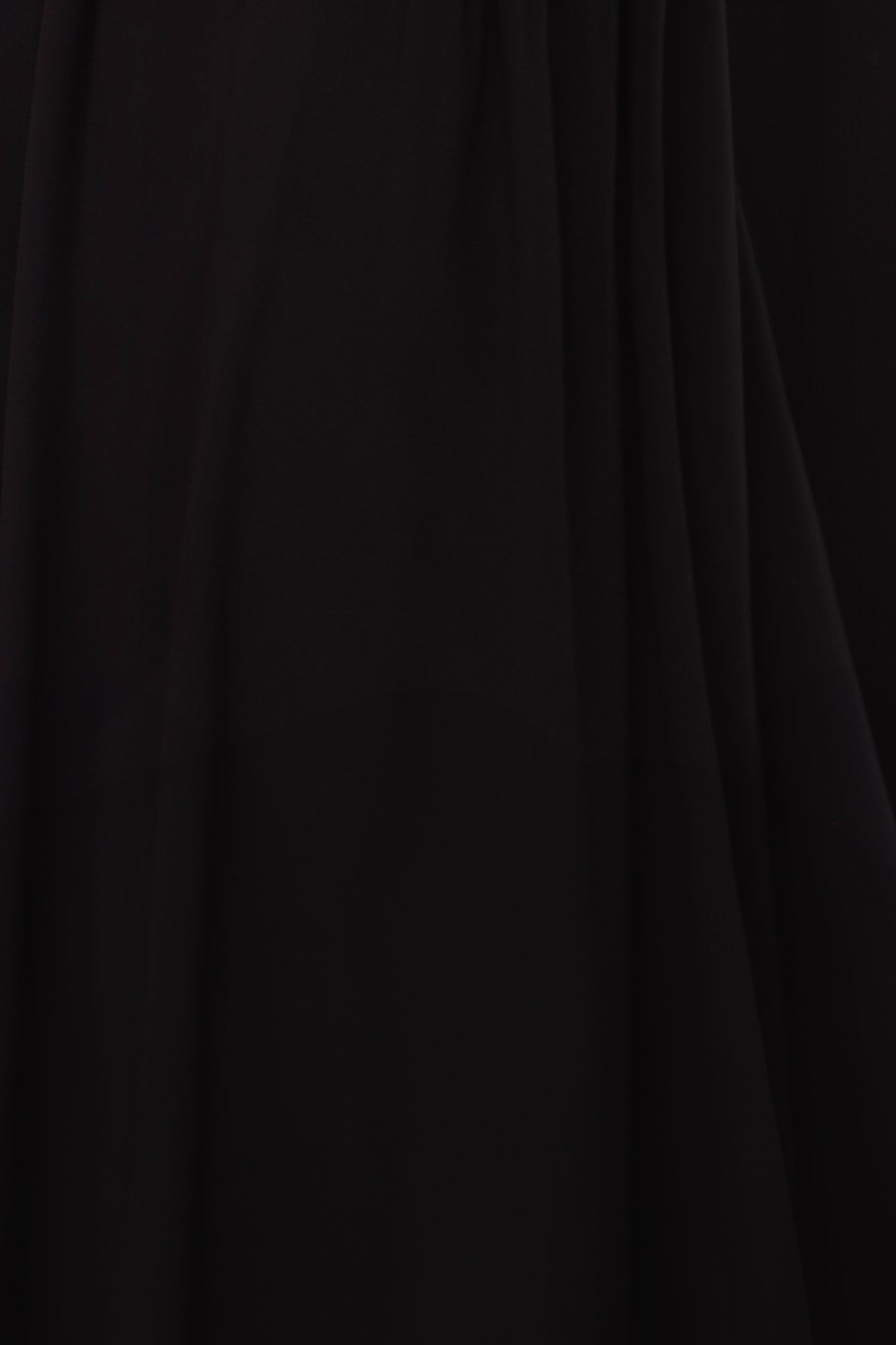Black Elise Chiffon Fabric Swatch | Lightweight Dress Material Sample