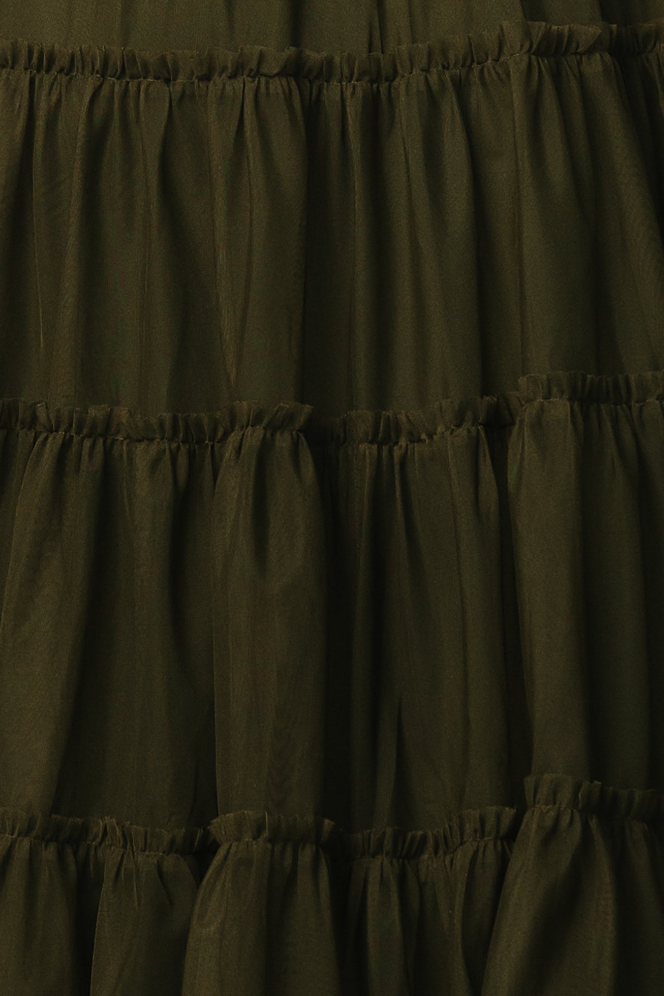 Emma Tulle Fabric Swatch - Dark Olive | Lightweight Material
