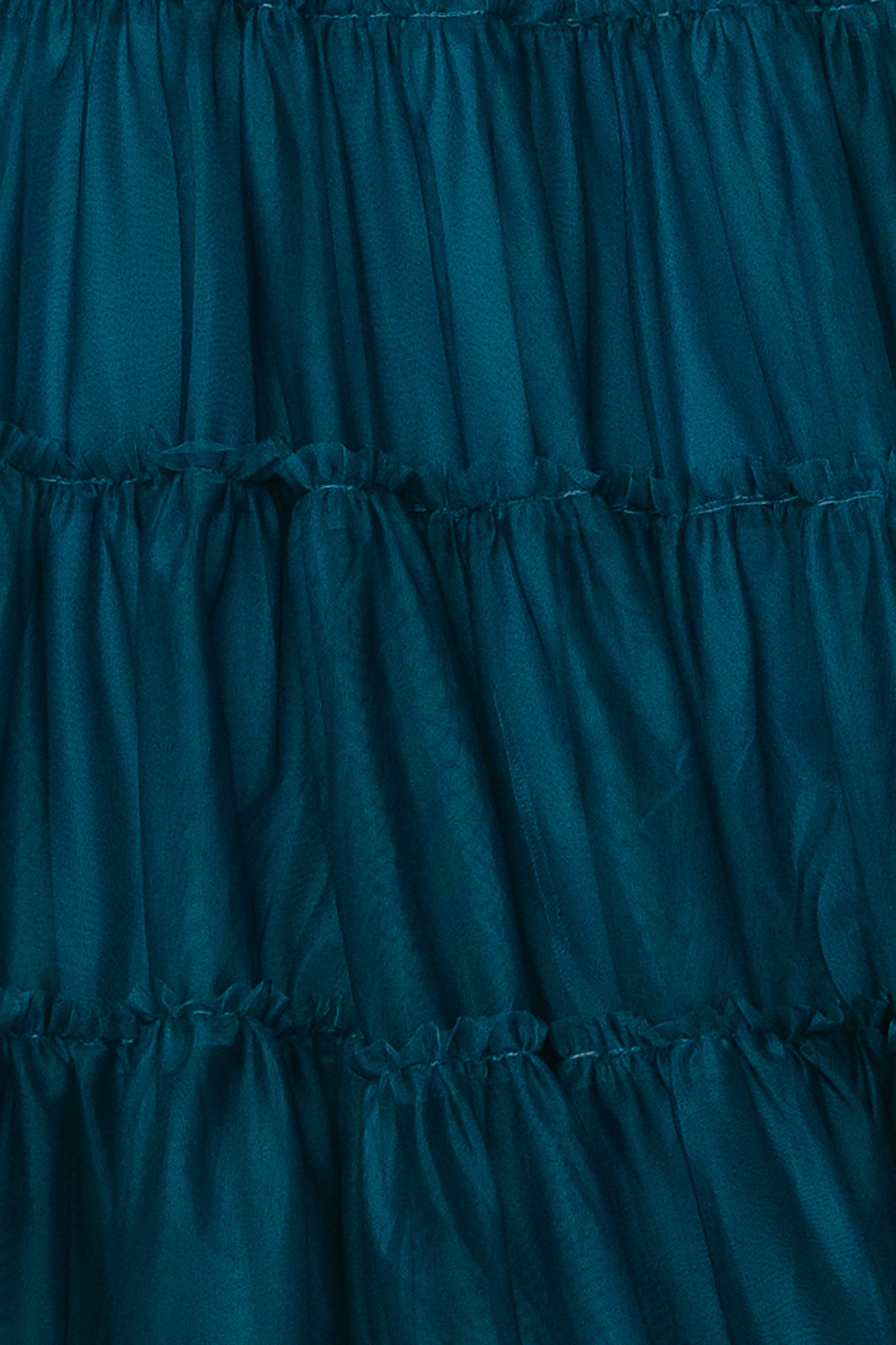 Emma Tulle Fabric Swatch - Teal Color Sample for Dresses