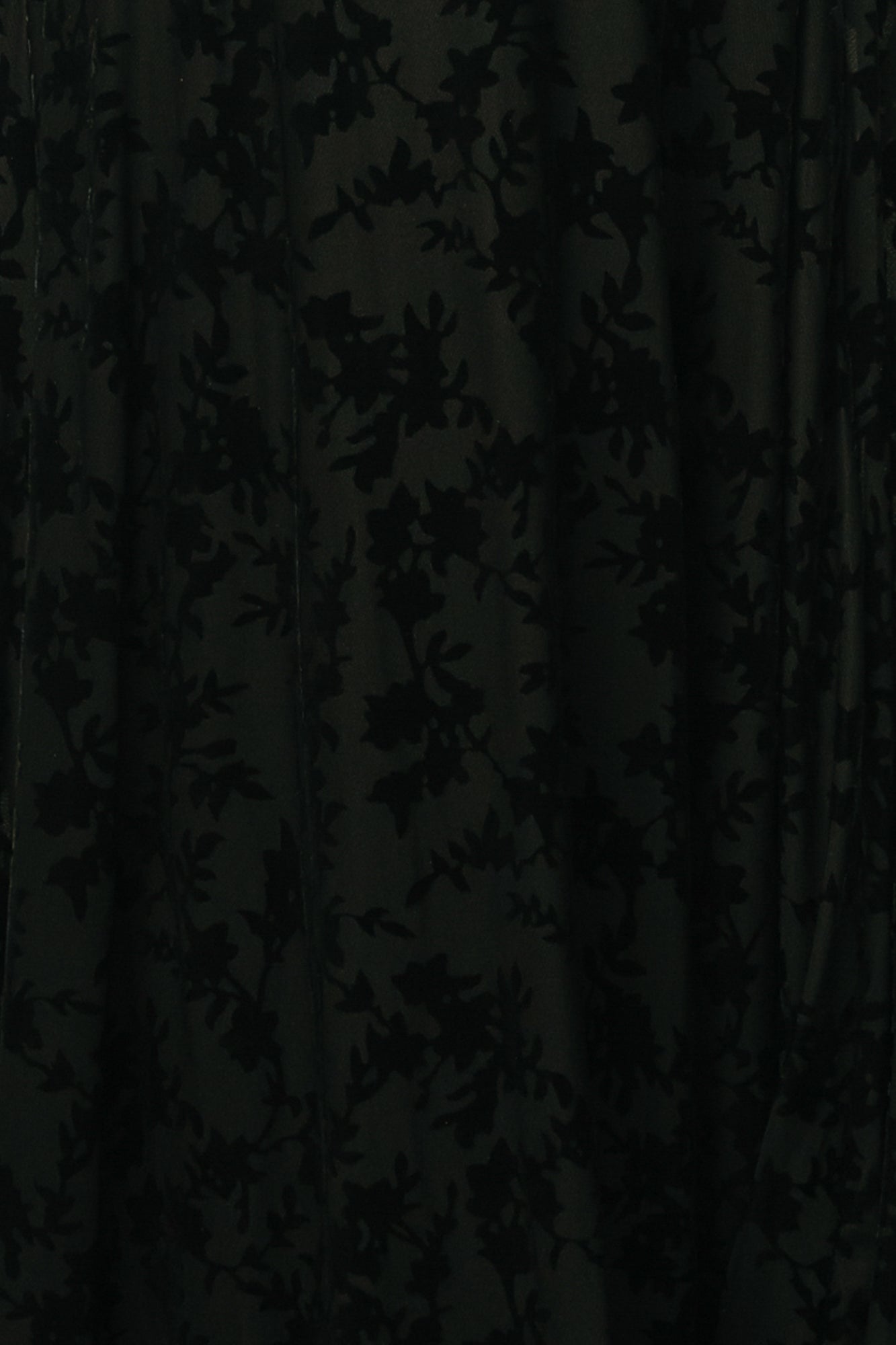 Everley Velvet Fabric Swatch - Black Floral Mesh Sample