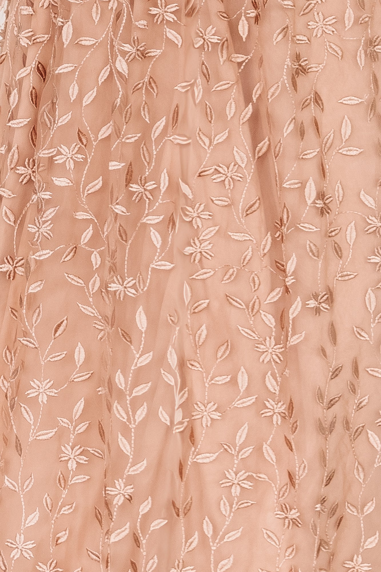 Fabric Swatch Sample - Marseille Embossed Organza in Nude Rose