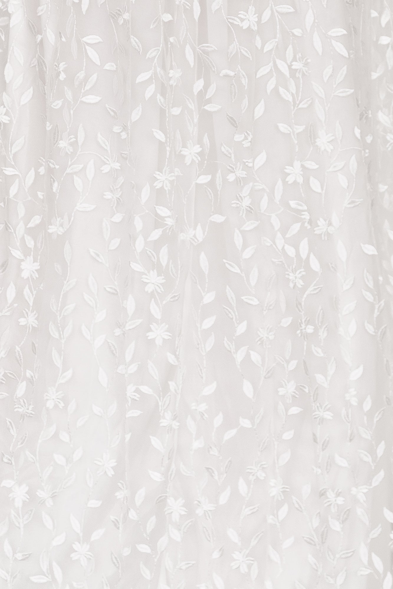Fabric Swatch - White Marseille Embossed Organza Sample