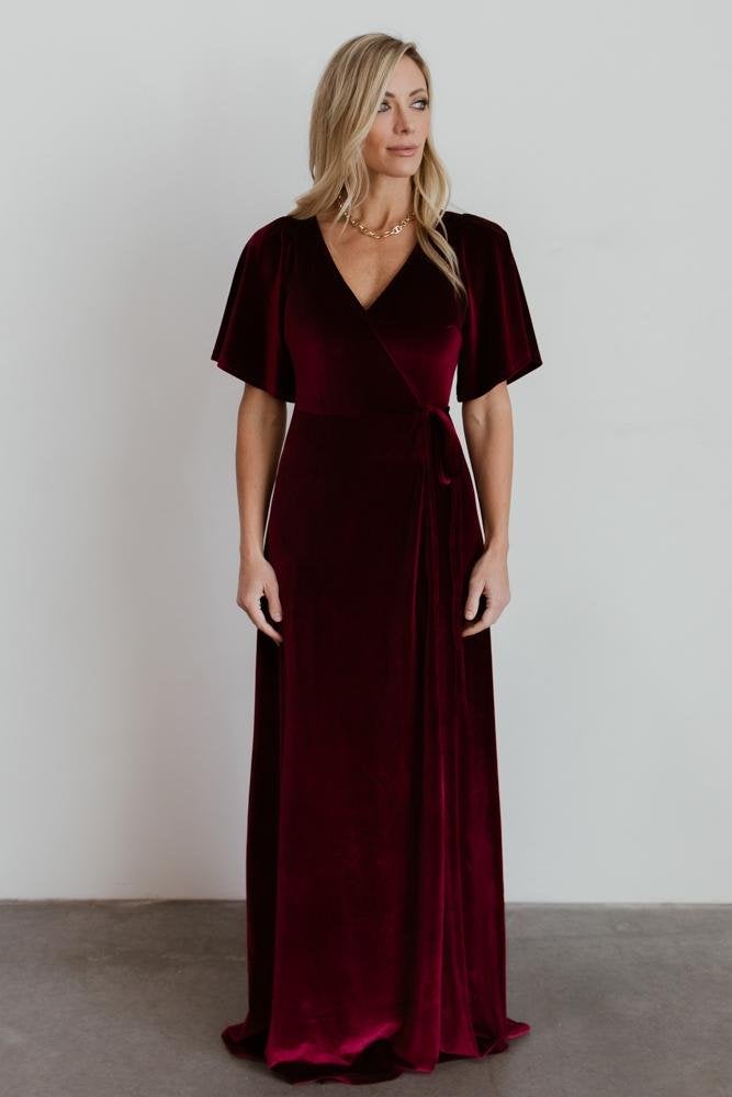Meghan Velvet Fabric Swatch Sample - Mulberry Color