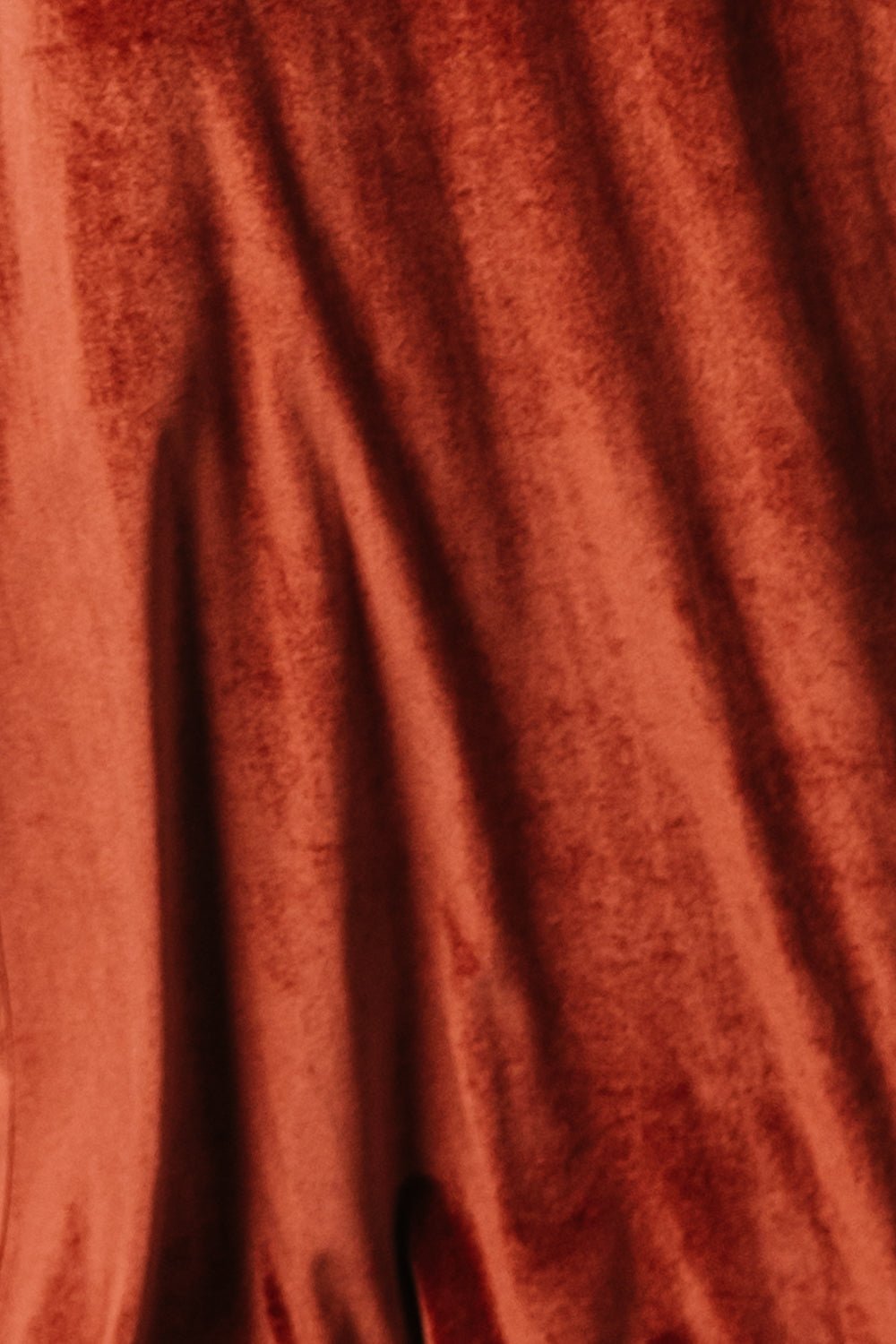 Meghan Velvet Fabric Swatch in Terracotta | Dress Material Sample