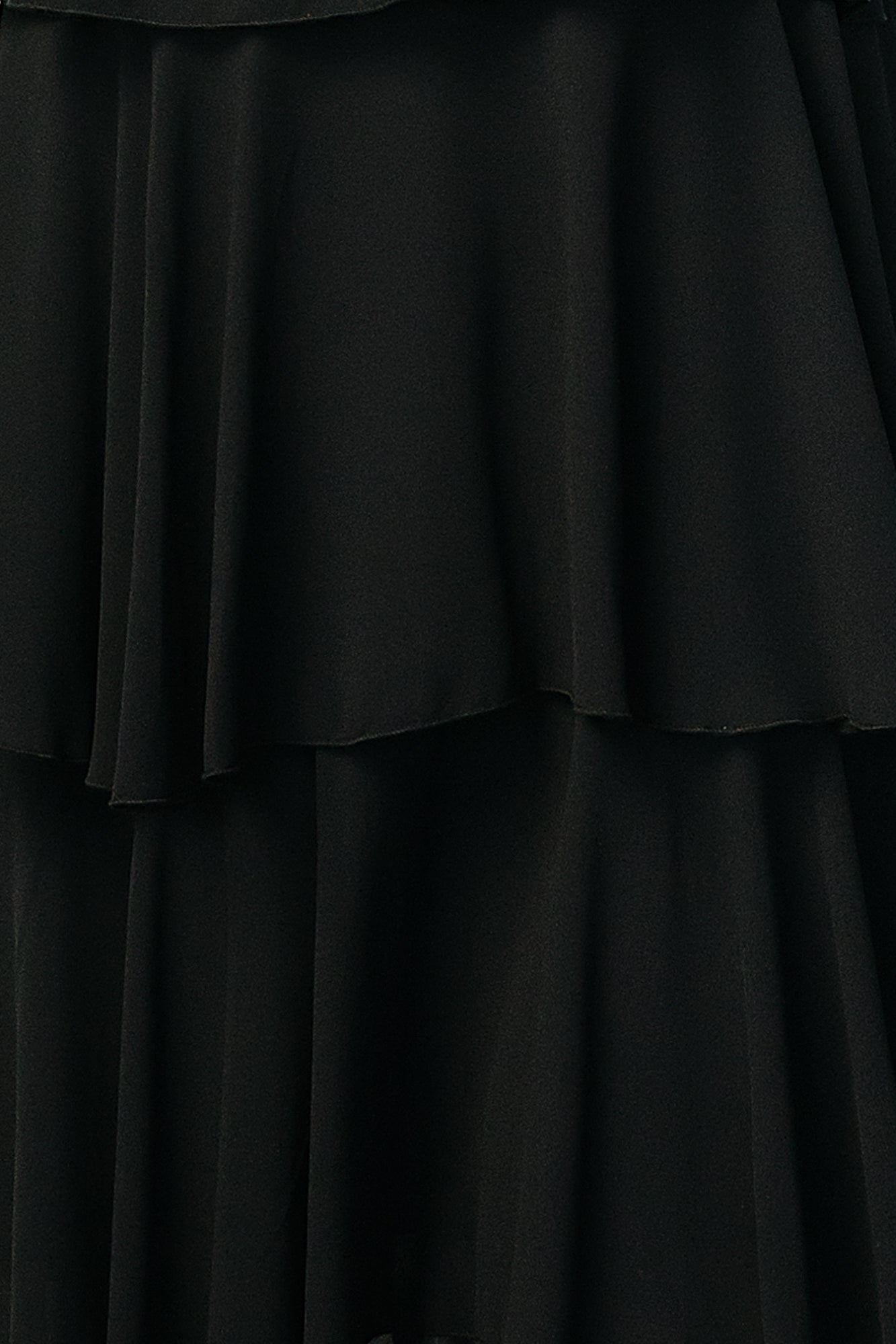 Montaigne Chiffon Fabric Swatch - Black Sample