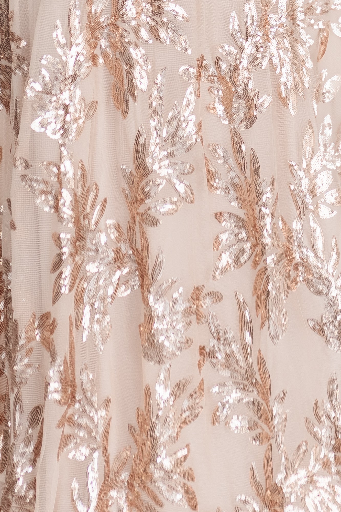 Rose Gold Sequin Fabric Swatch | Muse Collection