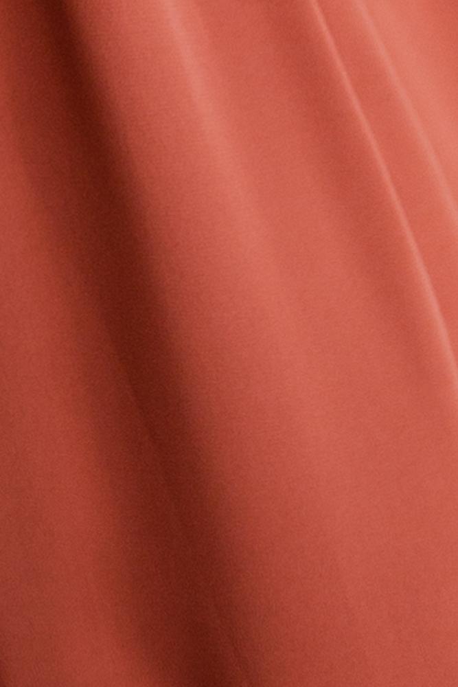 Sicily Satin Fabric Swatch - Rust Color Sample | Lightweight Textured Satin