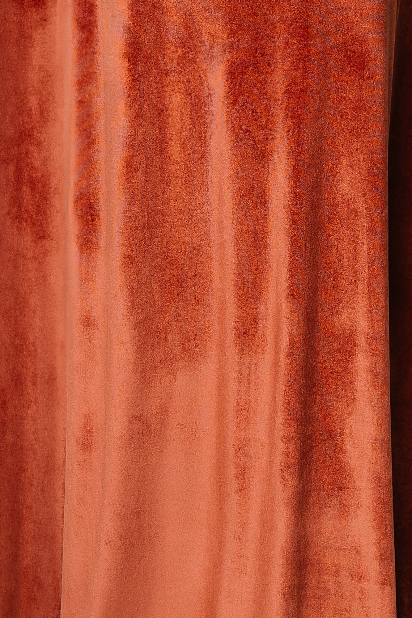 Tatiana Velvet Fabric Swatch in Cinnamon | Mid-Weight Stretch