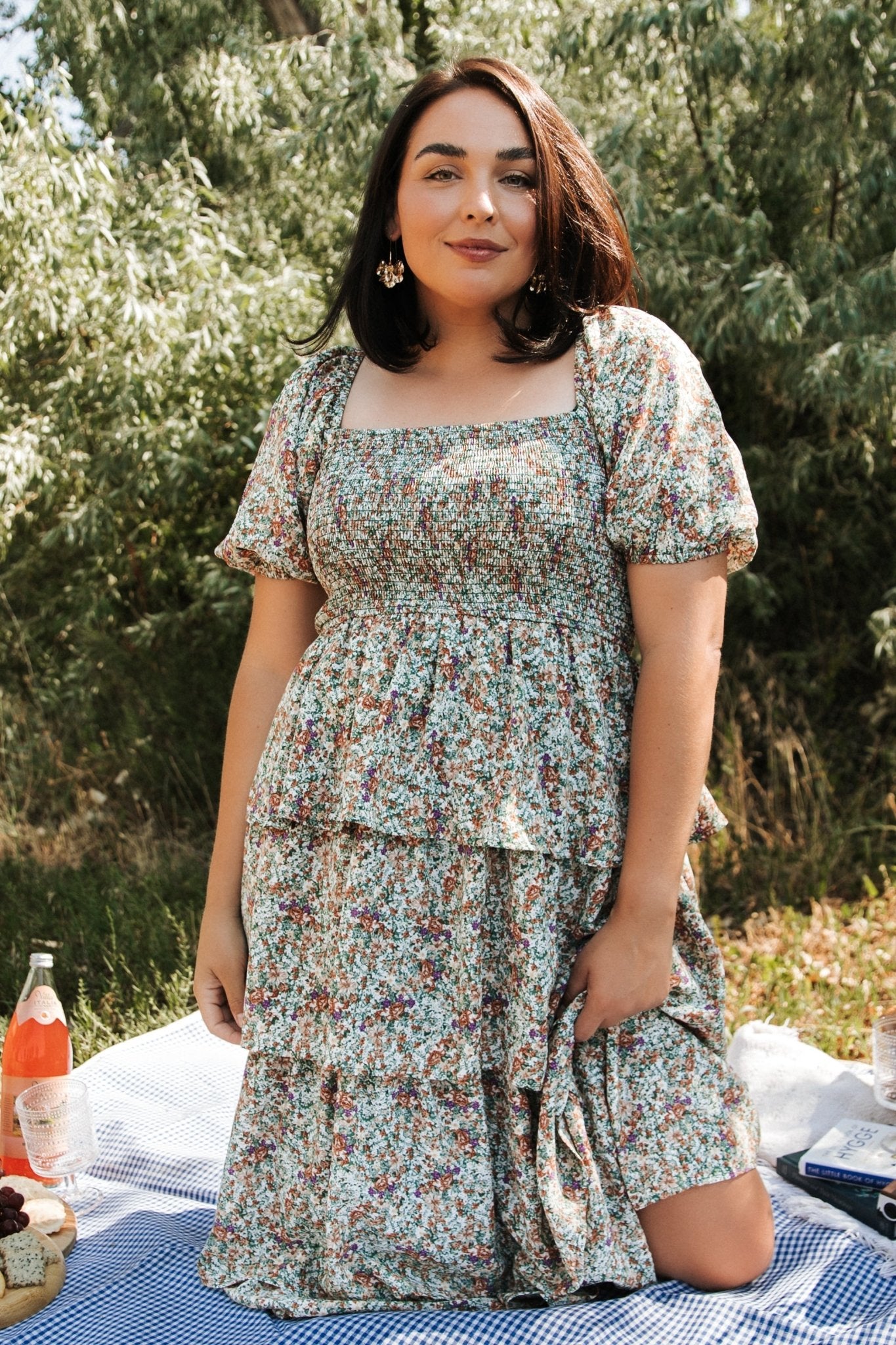 Floral Tiered Maxi Dress with Puff Sleeves – Baltic Born
