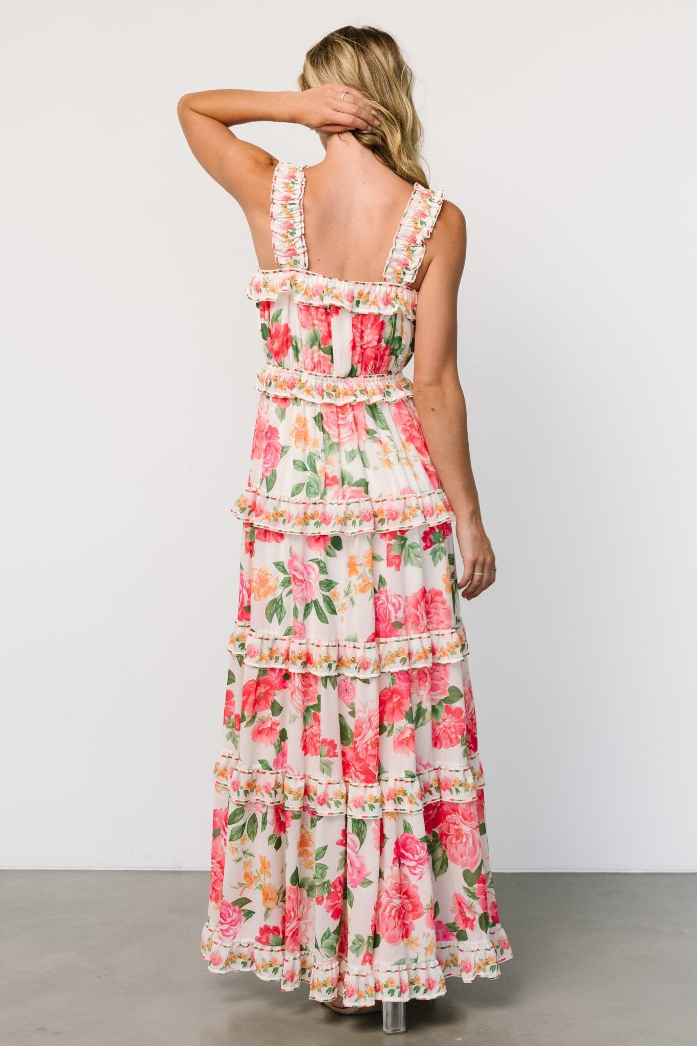 Floral Tiered Maxi Dress for Weddings & Garden Parties | Baltic Born