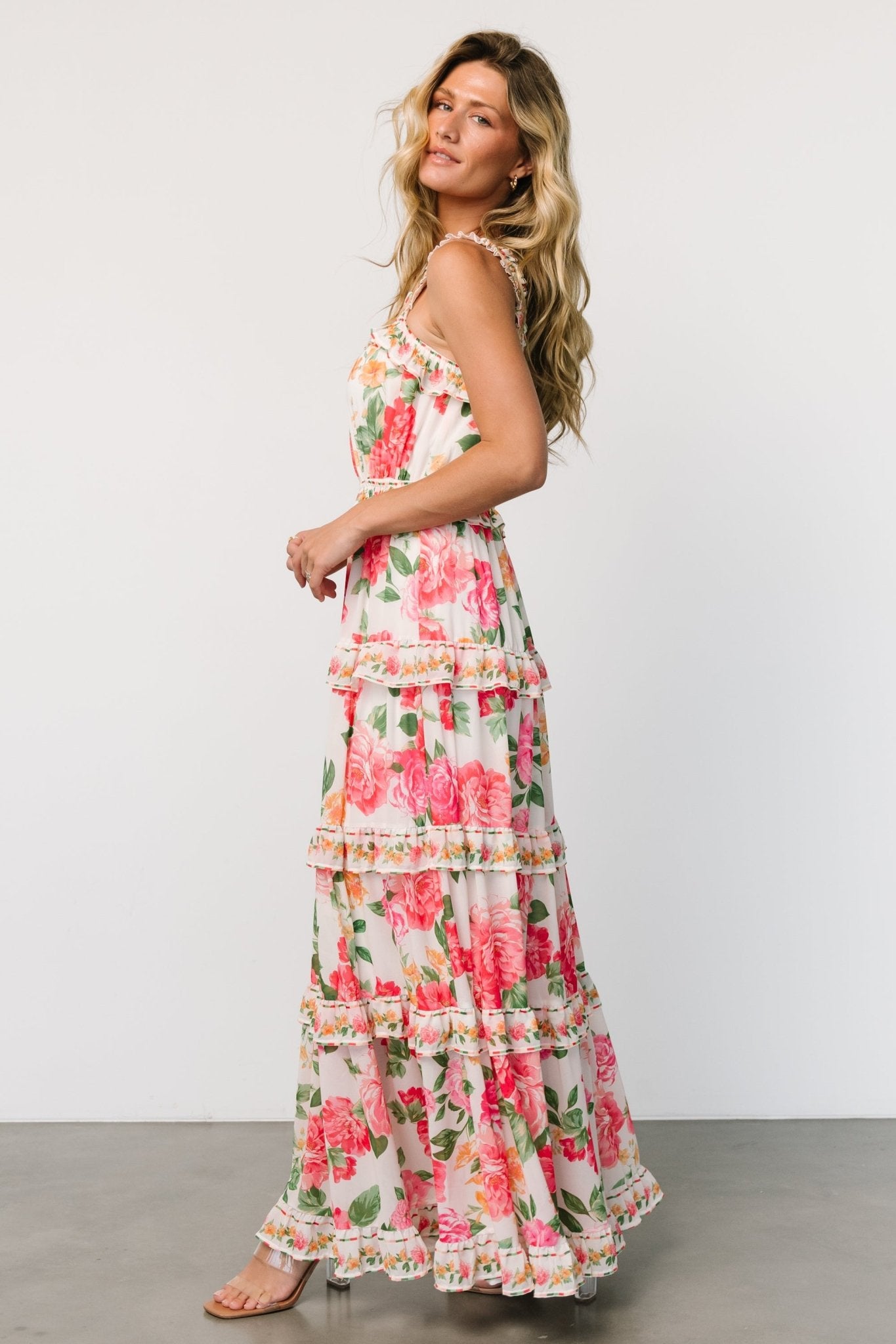 Floral Tiered Maxi Dress for Weddings & Garden Parties | Baltic Born