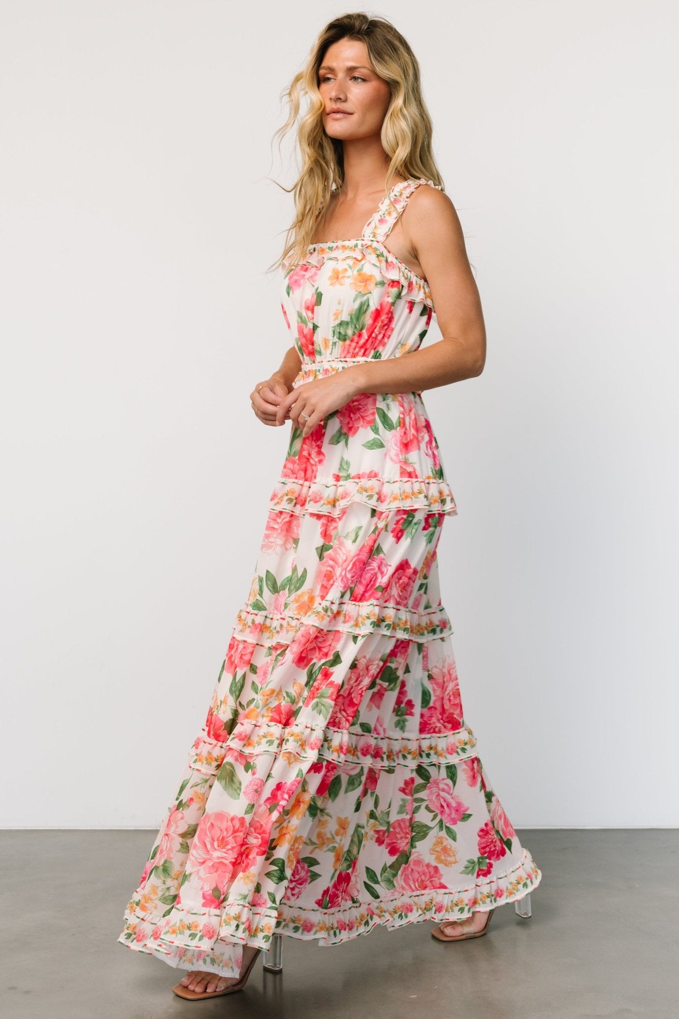 Floral Tiered Maxi Dress for Weddings & Garden Parties | Baltic Born