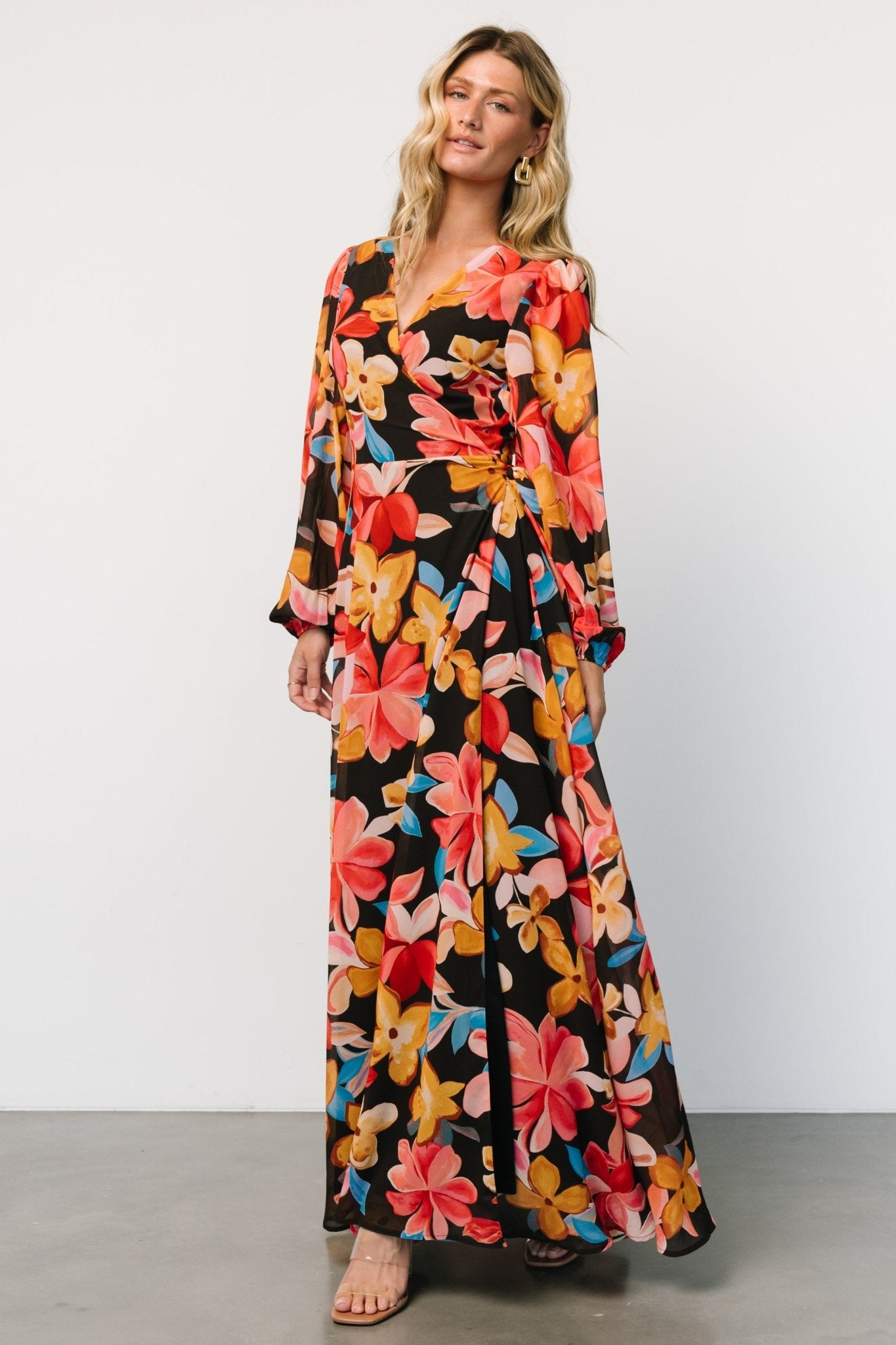 Baltic Born Katinka Tropical Floral Wrap Maxi Dress